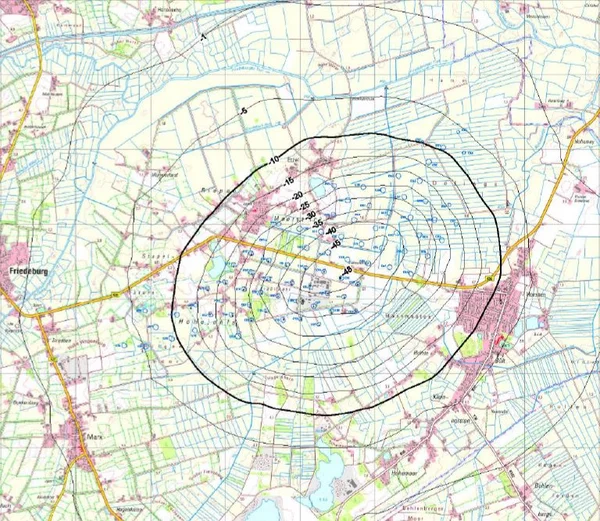 Fig. 3: Isocatabase plan of the year 2017 