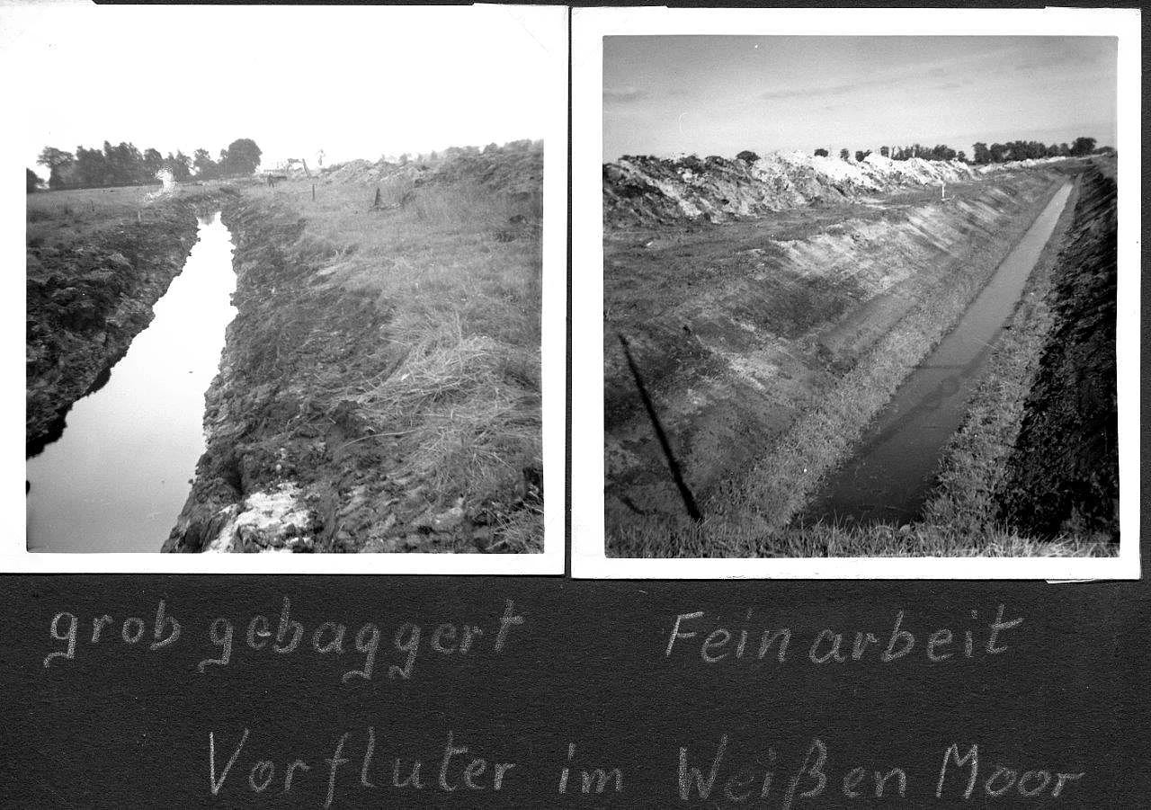 Bauarbeiten während der Flurbereinigung in Etzel (Quelle: http://www.fotoarchiv-friedeburg.de)