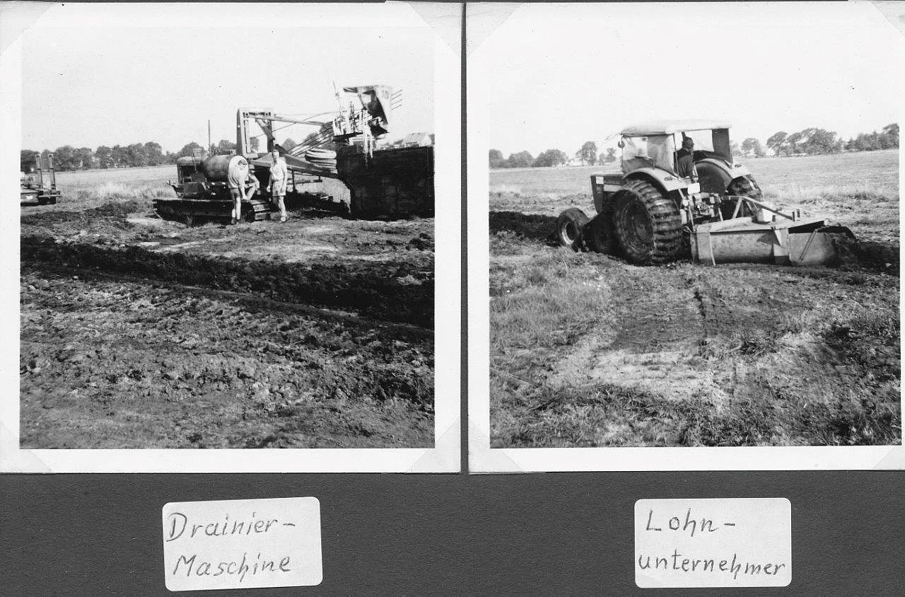 Bauarbeiten während der Flurbereinigung in Etzel (Quelle: http://www.fotoarchiv-friedeburg.de)