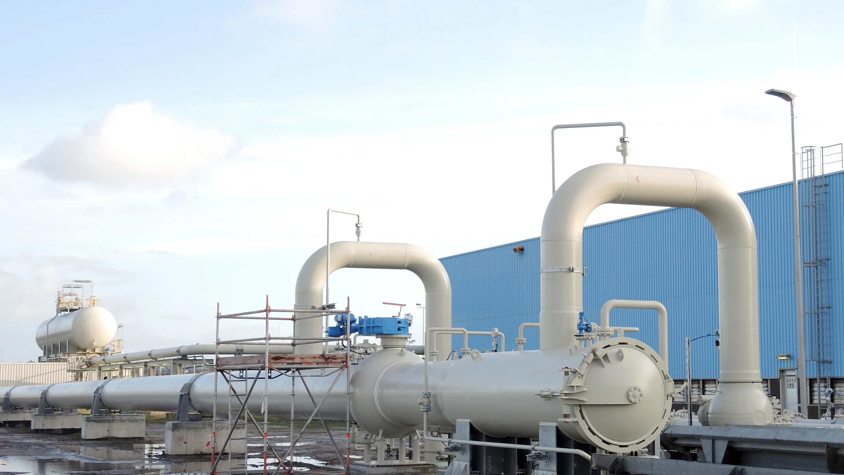 Neue Molchschleuse der Ölfernleitung am Kavernenspeicher Etzel