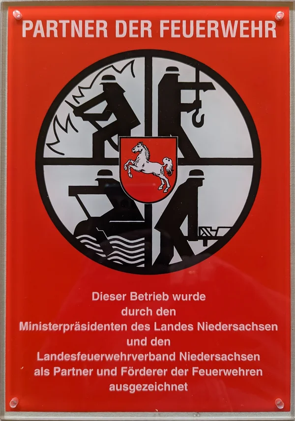 Plakette "Partner der Feuerwehr"