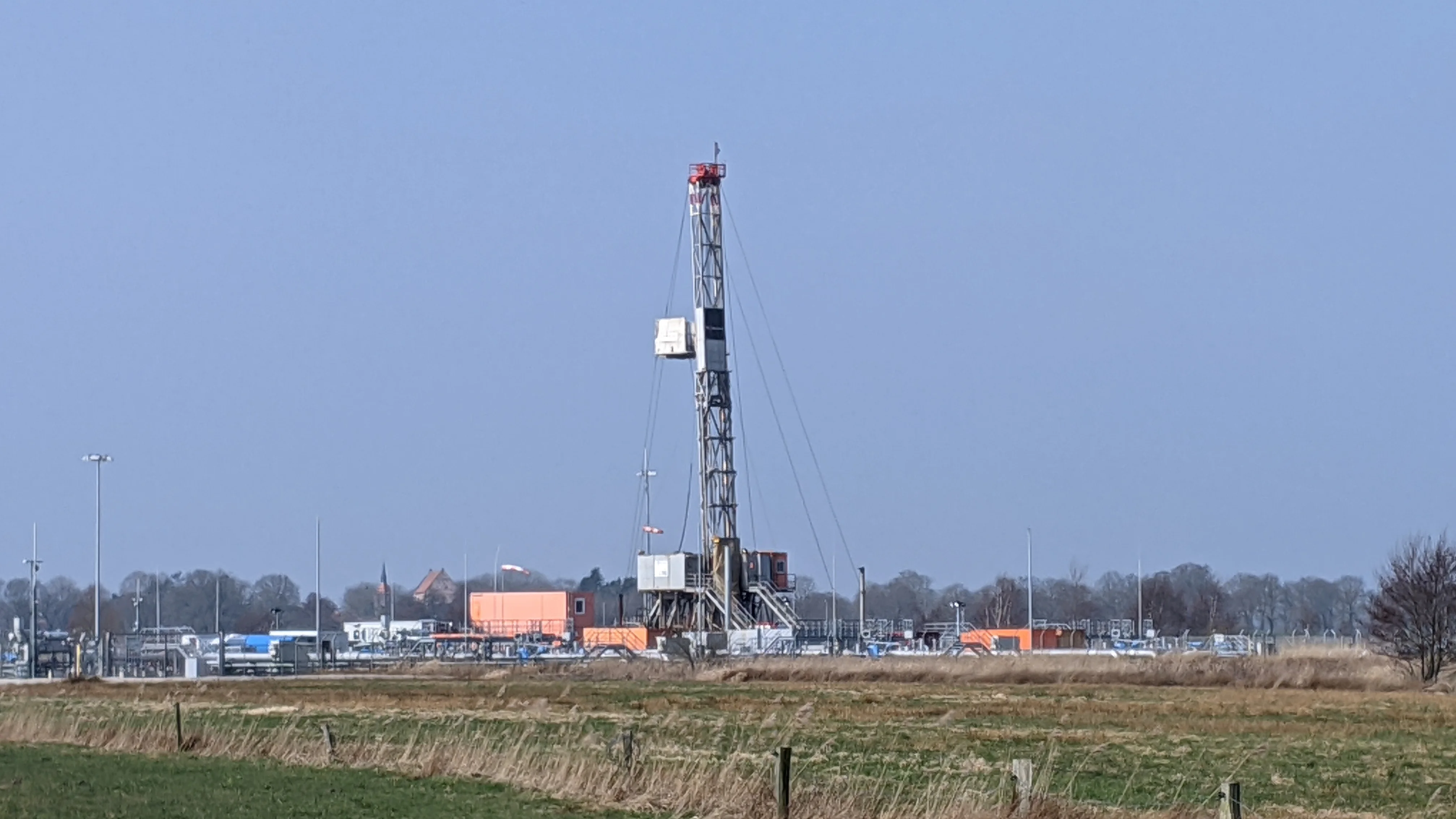 Winde, die zum Aus- und Einbau des Gasförderstrangs genutzt wurde