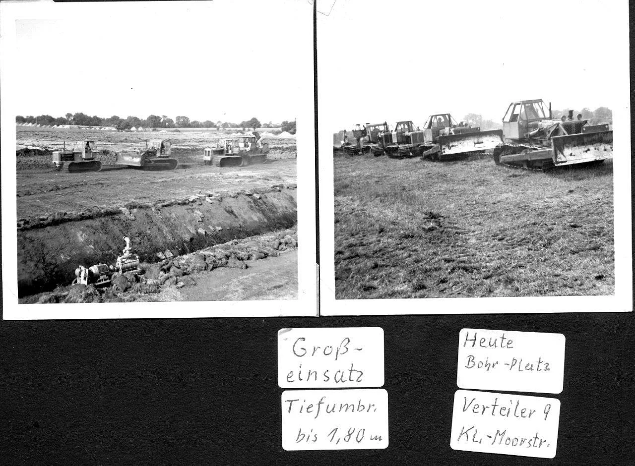 Bauarbeiten während der Flurbereinigung in Etzel (Quelle: http://www.fotoarchiv-friedeburg.de)