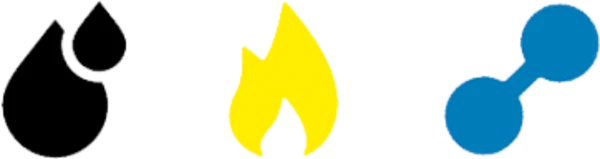 Icons: Oil, Gas, Hydrogen