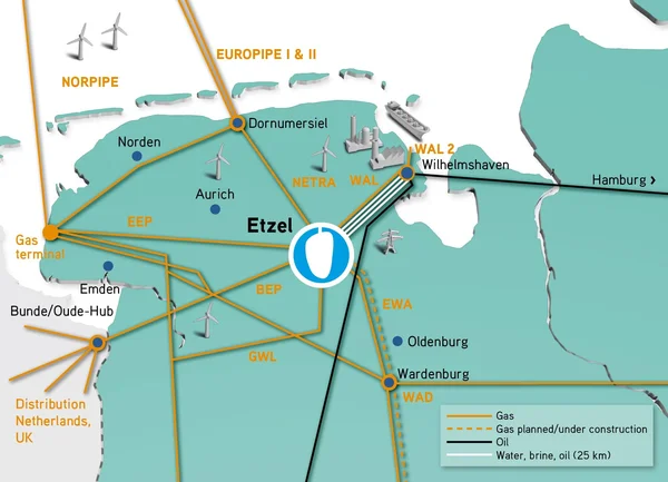 Pipeline network map