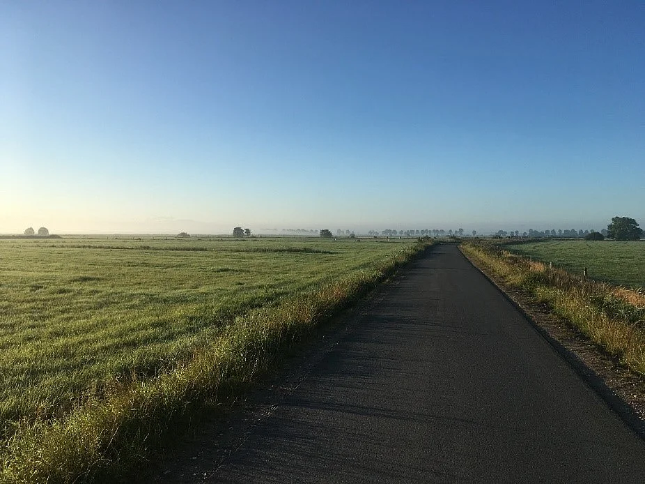Foto auf Höhe der Mitte des Kleiwegs bessert sich die Sicht, der Frühnebel hat sich verzogen