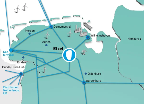 Map of pipeline network