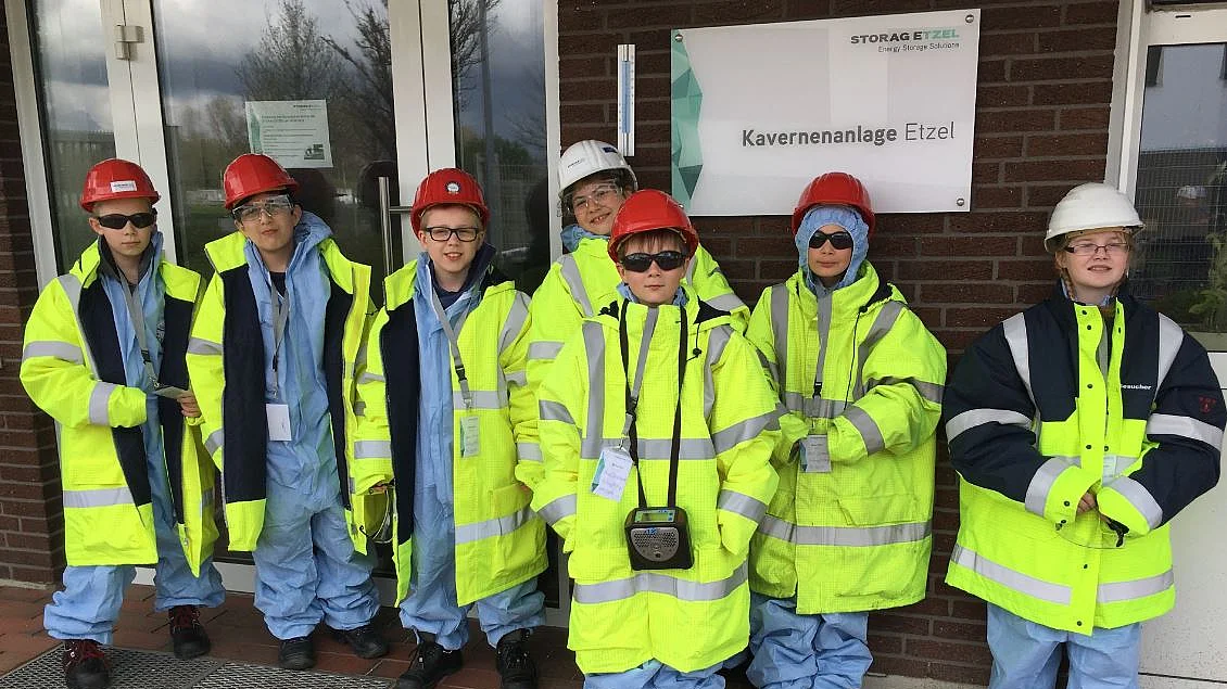 Kinder beim Zukunftstag bei STORAG ETZEL 2018