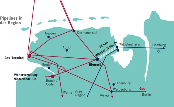 Map pipeline network