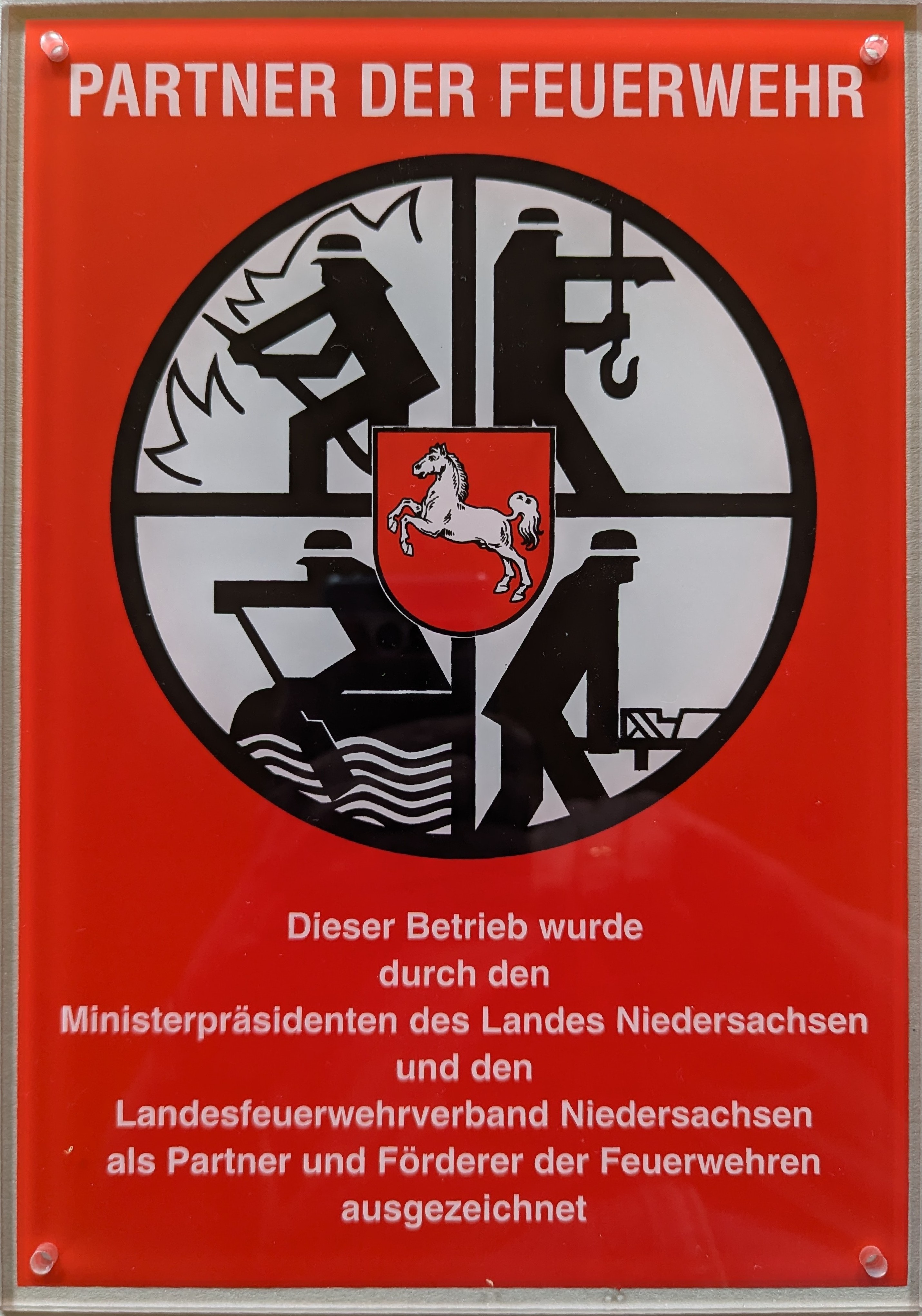 Plakette "Partner der Feuerwehr"